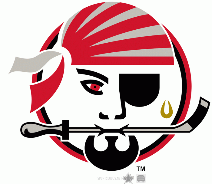 Portland Pirates 1990 91-2005 06 Secondary Logo iron on transfers for T-shirts